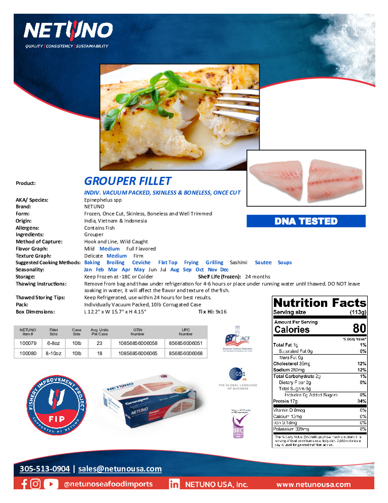 thumbnail of NETUNO Grouper Asian Fillet